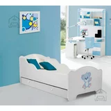 ADRK Furniture Otroška postelja Amadis grafika s predalom - 70x140 cm