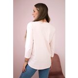 Kesi Blouse with 3D graphics Remarkable powder pink | shoptok.hr