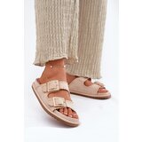 Boto Women's Sandals With Buckles And Decorative Stitching Beige Visley | shoptok.hr
