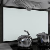 vidaXL Kuhinjska zaščitna obloga bela 100x60 cm kaljeno steklo | Shoptok.si
