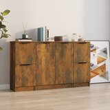  Komode 3 kom boja dimljenog hrasta od konstruiranog drva | shoptok.hr