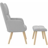  Stolica za opuštanje s tabureom za noge Cloud Grey tkanina | shoptok.hr