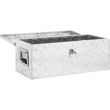  Kutija za pohranu srebrna 70 x 31 x 27 cm aluminijska | Eponuda.ba