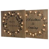 Other novogodišnja dekoracija drvena sa lampicama na baterije Cene