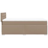  s oprugama i madrac cappuccino 90x190 cm od umjetne kože | shoptok.hr