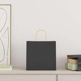  Papirnate vrećice 250 kom s ručkama crne 26x17x25 cm | shoptok.hr