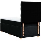 vidaXL Krevet s oprugama i madracem crni 90x200 cm od tkanine | shoptok.hr