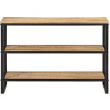 Maison Chic konzolna miza - miza ob steni 100x35x70 cm trden neobdelan mangov les, (21786586) | Shoptok.si