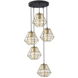  Luster na sajli DIAMOND 5xE27/15W/230V crna/zlatna | Eponuda.com