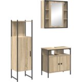 vidaXL set namještaja za kupaonicu s tri dijela od svijetlog hrasta | shoptok.hr
