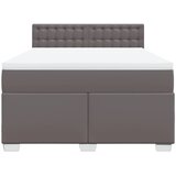  s oprugama i madracem sivi 140x190 cm od umjetne kože | shoptok.hr
