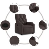  Naslonjač od tkanine tamnosmeđi | shoptok.hr