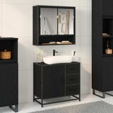 vidaXL Komplet pohištva za kopalnico 2 pcs Črni hrast 65 x 33 x 60 cm | Shoptok.si