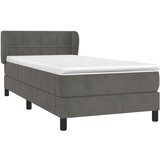 Box spring krevet s madracem tamnosivi 100x200 cm baršunasti | Eponuda.com