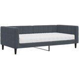  Dnevna postelja z vzmetnico temno siva 90x190 cm žamet | Shoptok.si