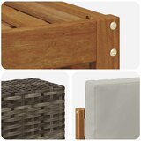  Set vanjskih sofa 4 kom. Prirodna i svjetlosiva | shoptok.hr