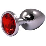  mali metalni analni dildo sa crvenim dijamantom Cene'.'