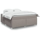 vidaXL Box spring postelja z vzmetnico taupe 180x200 cm blago Cene