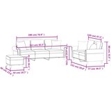  3-dijelni set sofa s jastucima krem baršunasti | shoptok.hr