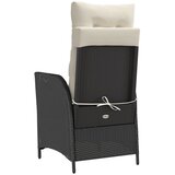  3-dijelni bistro set s jastucima crni od poliratana | shoptok.hr