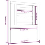  Uzglavlje za krevet bijelo 81 x 4 x 100 cm od masivne borovine | Eponuda.com