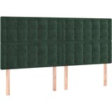  Posteljno vzglavje 4 kosa temno zelen 100x5x78/88 cm žamet, (20933572) | Shoptok.si