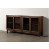 Ixia Smeđa vitrina od masivnog manga 180x87x35 cm Ravi – | shoptok.hr