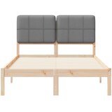  Krevetni okvir s tapiciranim uzglavljem Svijetlo siva Svjetlosiva 205.5 x 125.5 x 84.5 cm | shoptok.hr
