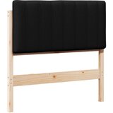  Tapecirani uzglavlje Smeđa i crna 90 cm Čvrsto borovo drvo | shoptok.hr