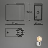 BRILONER 2182-018-Kupatilsko zidno svetlo DONGA 1xE27/10W/230V sjajni hrom Slike