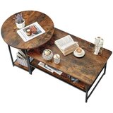  Set stolića za dnevni boravak 2u1 Rustic 123x60x51cm | shoptok.hr