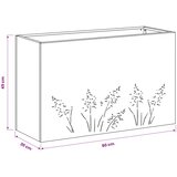  Vrtna saksija Bijela 80 x 20 x 49 cm Čelična vrata | shoptok.hr