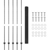 vidaXL zavarena žičana ograda s 10 U stubovima siva 1.6x10 m čelik | shoptok.hr