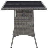  Vrtni stol sivi 140 x 80 x 74 cm od poliratana | shoptok.hr