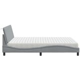 vidaXL Postelja z vzmetnico svetlo siva 160x200 cm blago | Shoptok.si