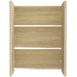  Kupaonski ormarić s ogledalom 60x15x75 cm MDF bijeli i hrast | Eponuda.ba