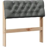 vidaXL tapecirano vzglavje temno siva 80 cm masivno borovo les | Shoptok.si