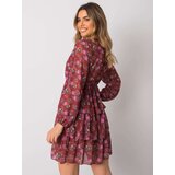 RUE PARIS Dress-WN-SK-21049.38X-burgundy | Shoptok.si