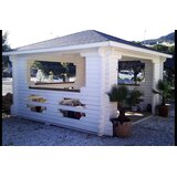 Male kuće Drvena nadstrešnica IBIZA 400 × 400 cm sa šindrom | shoptok.hr