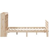 vidaXL Knjižna postelja brez vzmetnice 160x200 cm trdna borovina | Shoptok.si