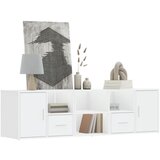 vidaXL Kotna omarica bela 160x40x45 cm iverna plošča | Shoptok.si