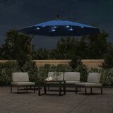  Konzolni vrtni suncobran LED s čeličnim stupom 300 cm azurni | Eponuda.com