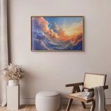  Plakat Sunset Over a Cloudy Sea: A Wonderful Symphony of Colors 90x60 Zlatni okvir | shoptok.hr