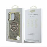 Guess IML 4G Glitter and Triangle Logo MagSafe Zadní Kryt pro iPhone 16 Pro Brown Ovitek za telefon Vijolična | Shoptok.si