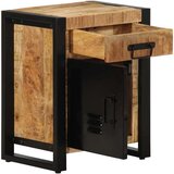 vidaXL Nočna omarica 40x30x50 cm Masivni neobdelan les Mango | Shoptok.si