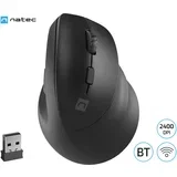 Crake 2 2400DPI vertikalna ergonomska črna brezžična miška, (20857481)