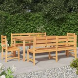  5-dijelni vrtni blagovaonski set od masivne tikovine | shoptok.hr