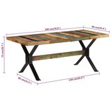  Jedilna miza 180x90x73 cm trden predelan les, (21063703) | Shoptok.si