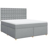 Maison Chic Box spring postelja - Vzmetna postelja z vzmetnico svetlo siva 180x200 cm blago SL5396, (21905314) | Shoptok.si