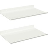 Polica na zidu s policom Zidne 2 pcs Bijelo 30 x 18 x 2 5 cm - Bijelo 30 x 18 cm 2 | shoptok.hr